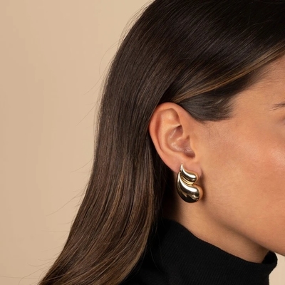 2024 Double Teardrop Fashion 18K золотые серьги и персонализированный логотип