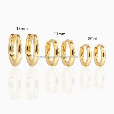 Серебряные ювелирные изделия Минималист 18K Золото 9MM 11MM 13MM Hoop Set для FedEx DHL UPS TNT EMS Shipping