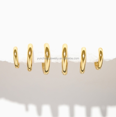 Серебряные ювелирные изделия Минималист 18K Золото 9MM 11MM 13MM Hoop Set для FedEx DHL UPS TNT EMS Shipping