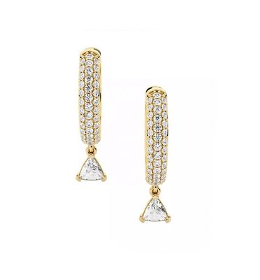 Оценка третьей стороны Бриллиантовая серьга в 925 серебра с розовым золотом и 50 пар