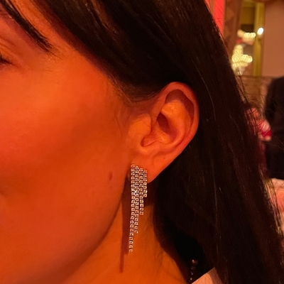 18K золотые кубические цирконовые браслетные серьги