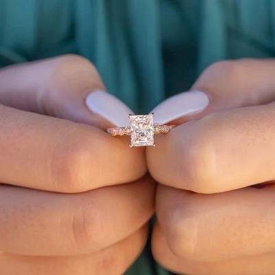 Винтажный ручной 18K золотой багет резанный камень обручальное кольцо Винтажный стиль для женщин