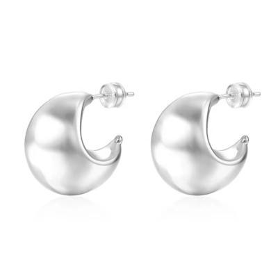 Модные модные серьги с толстой полой крючкой 18K позолоченные