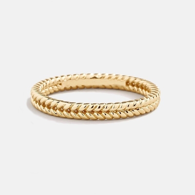 Прекрасные ювелирные изделия 18K золото покрытое 925 Sterling серебряный пшеничный кольцо для женщин