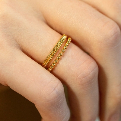Прекрасные ювелирные изделия 18K золото покрытое 925 Sterling серебряный пшеничный кольцо для женщин