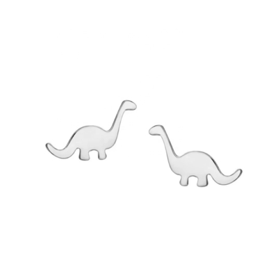 Детские золотые серьги для динозавров 925 Sterling Silver Mini