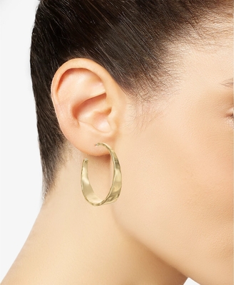 ODM Медное сплав Средние серьги 14k Золотые серьги Средние