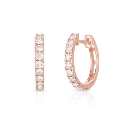 Ювелирные изделия Оружия 18K позолоченные CZ Sleeper Hoop для женщин 925 Sterling Silver