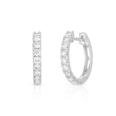 Ювелирные изделия Оружия 18K позолоченные CZ Sleeper Hoop для женщин 925 Sterling Silver