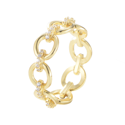 Деликатная цепь формы CZ бриллианты Eternity Rings 925 Sterling Silver для ювелирных изделий для мужчин