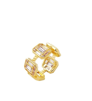 Смарагдовый белый женский Eternity Band Багует 18K золото 925 Sterling серебряные кольца