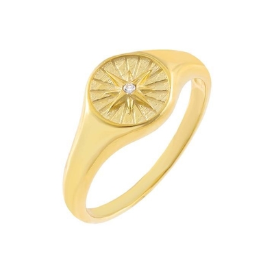 Настройка серебряного кольца женского 18K золотого кольца женского