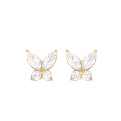 Классический стиль 925 Sterling Silver Gold Plated Cubic Zirconia Butterfly Stud Earrings (Стерлинговое серебряное золотовалочное кубическое циркониевое серебряное серебряное серебряное серебряное серебряное серебряное серебряное серебряное серебряное серебряное серебряное серебряное серебряное серебряное серебряное серебряное серебряное серебряное серебряное серебряное серебряное серебряное серебряное серебряное серебряное серебряное серебряное серебряное серебряное серебряное серебряное серебр