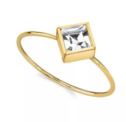 14K золото погруженное в кубический цирконий кристаллический кольцо OEM Rhinestone кольцо