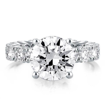 Золото 18 крон, белый циркон, Eternity Band 925 Sterling Silver, обручальные кольца.