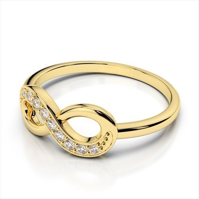 Ручно изготовленные женские кольца Infinity 925 Sterling Silver