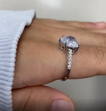 Технология Micro Insert Inlay Сердечный рез CZ Камень 925 Стерлинг серебряные обручальные кольца