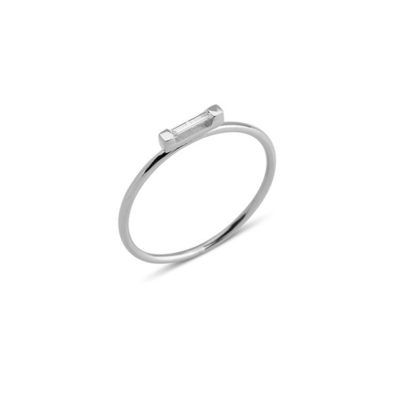 925 Sterling Silver Eco Friendly Mini Baguette Rings for Women Настоящие золотые ювелирные изделия