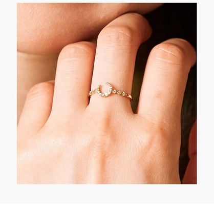 Мужское серебряное кольцо 925 Custom Moon Ring с золотом 14к 18к 24к из Бразилии 2022