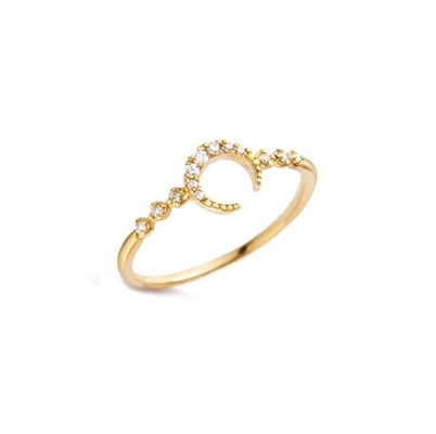 Мужское серебряное кольцо 925 Custom Moon Ring с золотом 14к 18к 24к из Бразилии 2022
