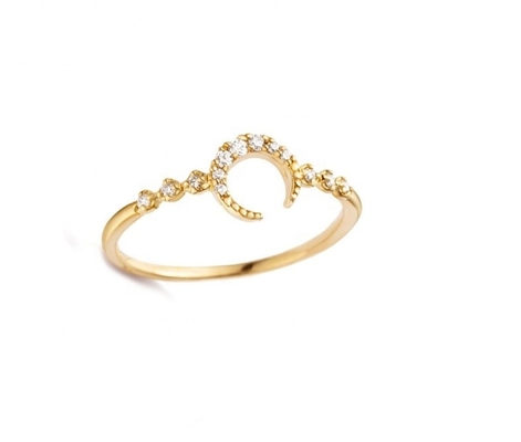Мужское серебряное кольцо 925 Custom Moon Ring с золотом 14к 18к 24к из Бразилии 2022