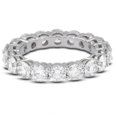 925 Стерлинговое серебро 4 мм CZ Eternity Band Ring Экологически чистый Да Пластировка Розовое золото
