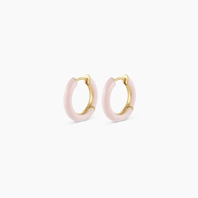 Настраиваемый логотип Chunky 18K Gold Plated Hoop Туркуазный эмалированный цвет 925 Sterling Silver Huggies серьги