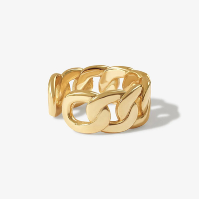 S925 Серебряные ювелирные изделия 14K Желтое золотое цепочка с открытым кольцом