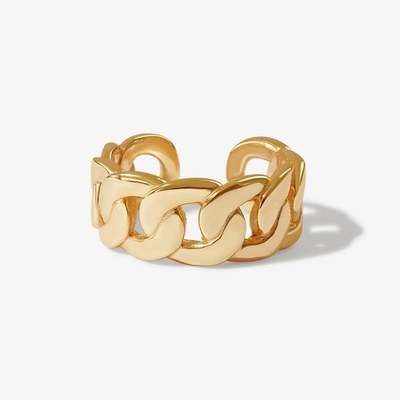 S925 Серебряные ювелирные изделия 14K Желтое золотое цепочка с открытым кольцом
