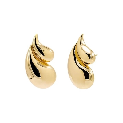 2024 Double Teardrop Fashion 18K золотые серьги и персонализированный логотип