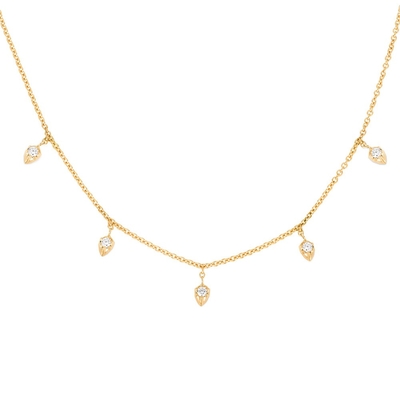 Золотая цепочка 18K 925 Sterling Silver Fine Necklace для женщин с дизайном Princess Cut