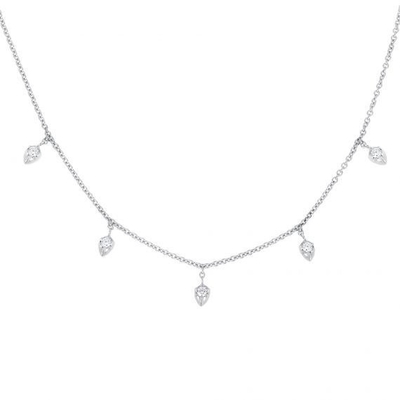 Золотая цепочка 18K 925 Sterling Silver Fine Necklace для женщин с дизайном Princess Cut