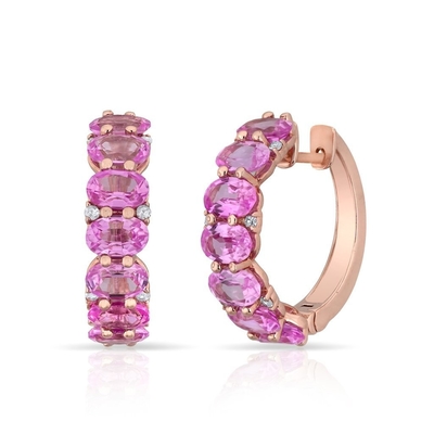 925 Стерлинговое Серебро Овальное Зеленое CZ Женские Бусины 18K Золото Половина Вечности