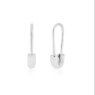 925 Sterling Silver Women's Fashion Pin Earrings украшенные голубой эмалированной краской