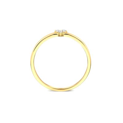 925 Стерлинговое серебро Золото покрытое CZ Лотосовое кольцо для женщин