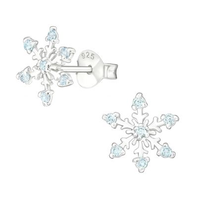 925 Стерлинговое серебро Родиопластированное CZ Снежный хлопь