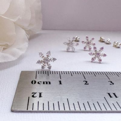 925 Стерлинговое серебро Родиопластированное CZ Снежный хлопь