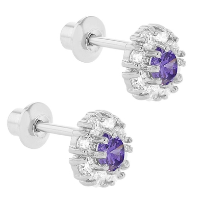 925 Серебряные цветочные серьги для детей 30PRS MOQ