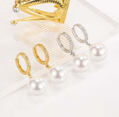Elegant White Pearl Jewelry with 925 Sterling Silver and Rhodium Plated AAA Grade Pearl for Women's Wedding Wear
