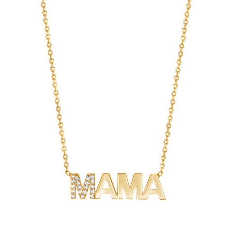 Замужество 2022 Уникальный MAMA 18K Золото оптом Дни матери Подарки 925 Стерлинг серебряный ожерелье Ювелирные изделия