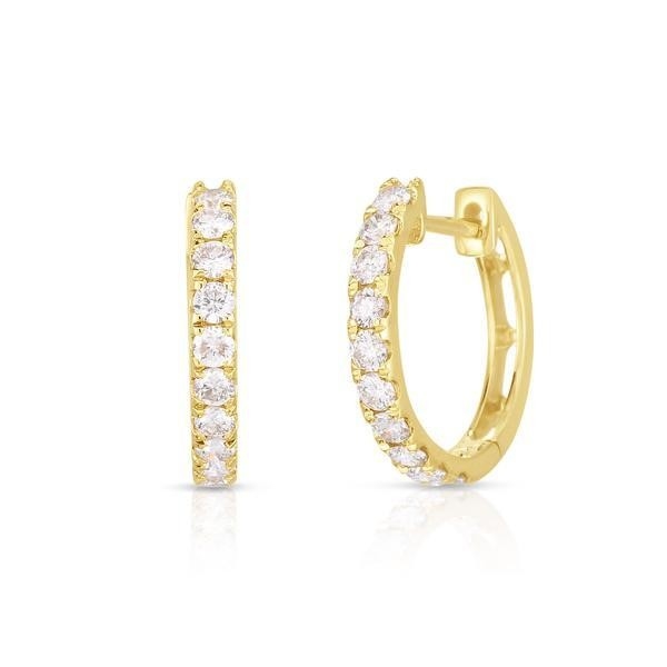 Ювелирные изделия Оружия 18K позолоченные CZ Sleeper Hoop для женщин 925 Sterling Silver