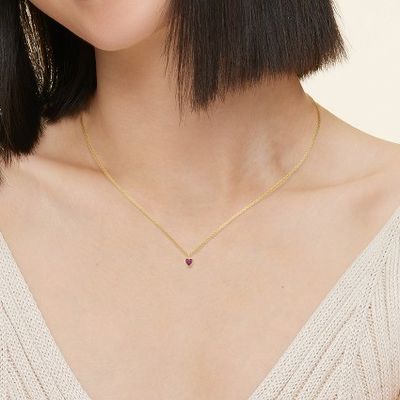 Классическое серебряное ожерелье в форме сердца