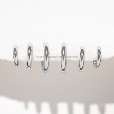 Серебряные ювелирные изделия Минималист 18K Золото 9MM 11MM 13MM Hoop Set для FedEx DHL UPS TNT EMS Shipping