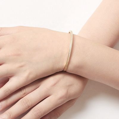 Женский регулируемый браслет с цирконами 18K позолоченные украшения