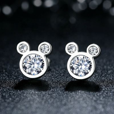 Третья сторона оценивает сертификат Дети Ювелирные изделия 925 Sterling Silver Mouse Earrings