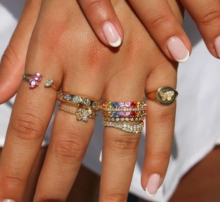 Женское кольцо из серебра 925 с изготовленным вручную 18K золотым шариком и маркизой Бабочкой