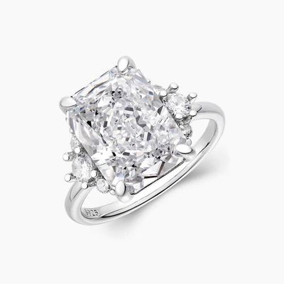 Золотозолотой 18K главный камень CZ Винтажная свадьба 925 серебряный кольцо для девочек