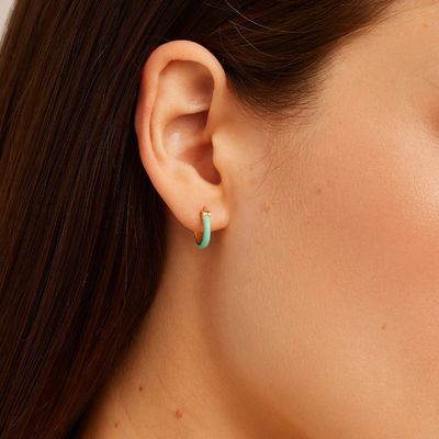 Цветные 925 серебряные серьги 18K золотые серьги