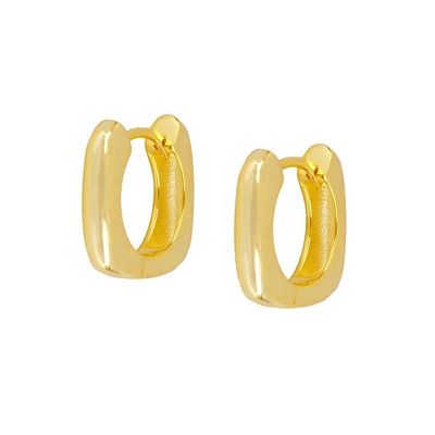 ОРЕНЧИ Истинный 18K золотой обмощенный крючок Huggie Sterling Silver 925 ювелирные изделия для женщин девушек