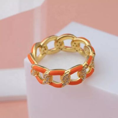 925 Sterling Silver Twist Ring Золото покрытые эмалированные женские обручальные кольца